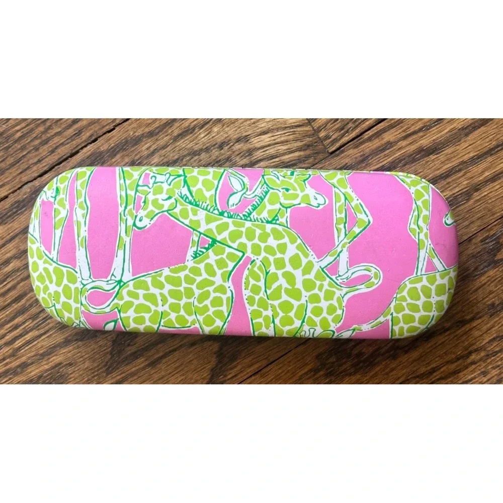 Lilly Pulitzer Chrissy Eyeglasses Black Flex 52-15-135 with Giraffe Case